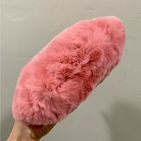 Handmade Real Rex Rabbit Fur Rhinestone Kisslock Wristlet/Crossbody/Evening Bag - Picture 15 of 16